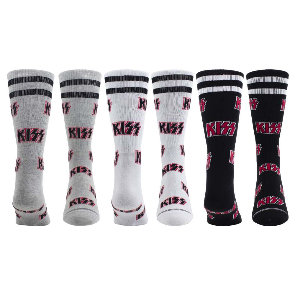 Kiss - Volume Crew Chaussettes - Multicolore/Gris
